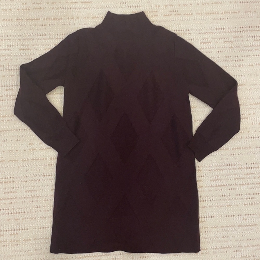Cos dark purple diamond sweater tunic top
